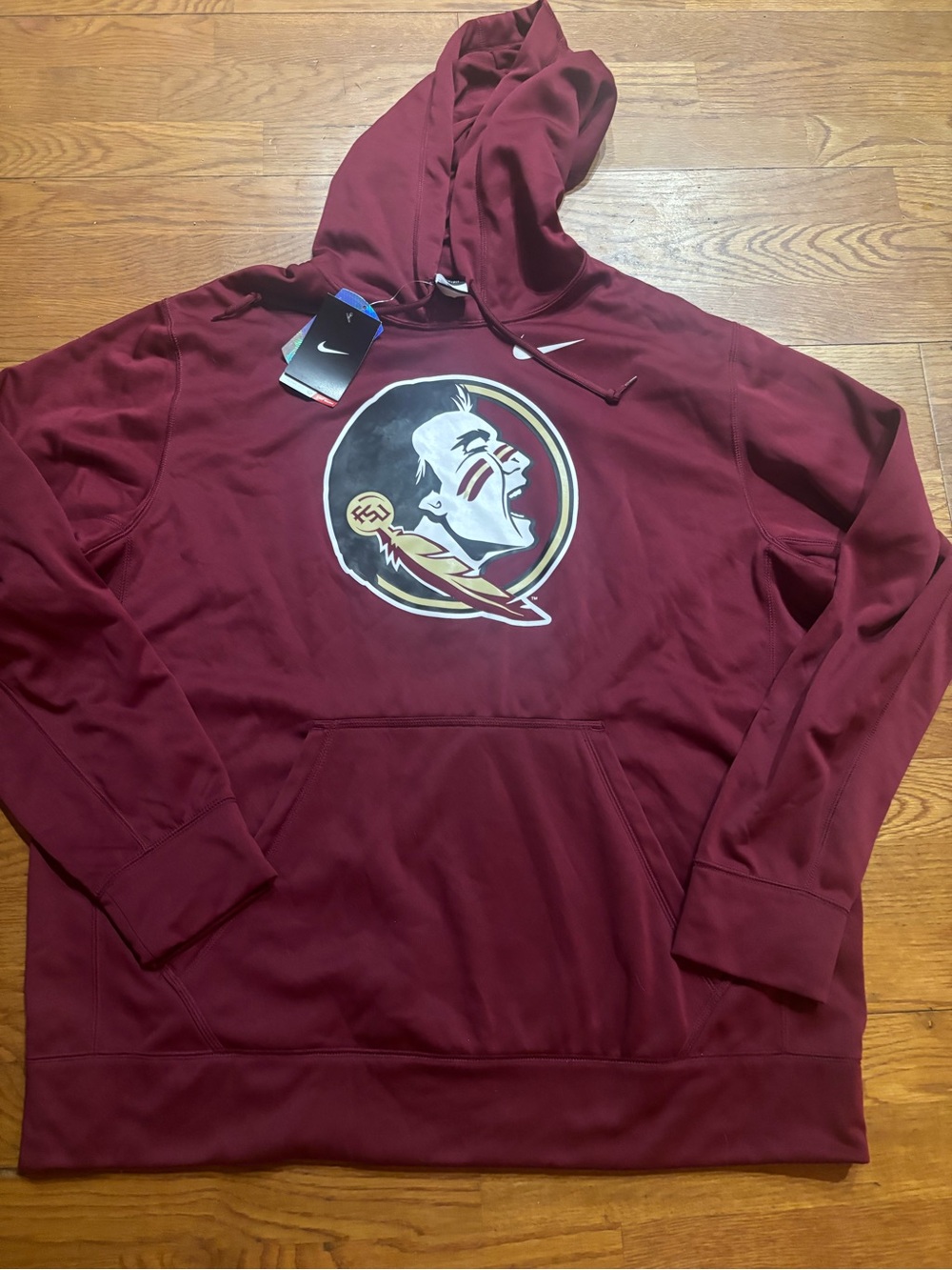 NWT ME S Nike FSU Garnet Pullover Hoodie with Logo